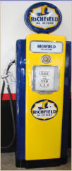 1950"s Richfield Gas, Bennett 766 Pump. 6' 4" tall. Restored. Reproduction Globe. $3500