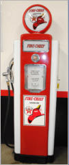 1940s Texaco. Red and white. Original Wayne Tall gas pump with 4 sided glass. Restored. Reproduction globe. $4,500
