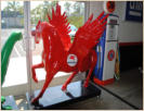 Mobilgas Pegasus 5'x5' painted heavy duty cast aluminum statue with vinyl decal. Indoor or outdoor with mounting holes $2,500