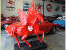 Mobilgas Pegasus 5'x5' painted heavy duty cast aluminum statue with vinyl decal. Indoor or outdoor with mounting holes $2,500