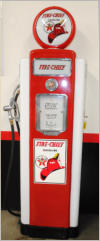 1940s Texaco. Red and white. Original Wayne Tall gas pump with 4 sided glass. Restored. Reproduction globe. $4,500