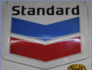 1960's Original Standard Shield porcelain. Single sided 4'x 4.6' $1,800