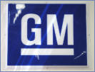 1970's GM logo. Plastic vacuum formed square. Original. 4ft x 4ft. $600