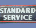 1950's Original Standard metal rectangle shaped sign. 2-sided porceline. 5ft by 3ft. $800