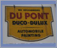 Original Dupont Duco-Delux metal shield. 2-sided. 3ft x 3ft. $600